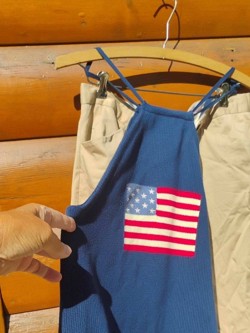🇺🇲   Halter Sweater Cotton Sz Lg  NWOT  U.S.A. DEADSTOCK